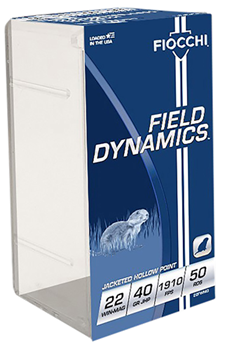 Fiocchi Ammunit 76619 Fiocchi 22FWMB Pistol 22 Win Mag Jacketed Hollow Point 40 GR 50Box/40Case