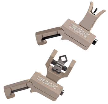 77137 Troy Ind SSIGMCMSSBT00 BattleSight Micro Set M4 Front, Dioptic Rear Black for FN