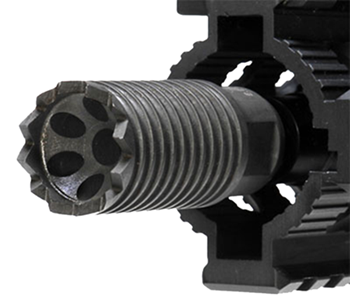 77188 Troy Ind SBRACLM06BT00 Claymore Muzzle Brake Black Steel with 5/8"-24 tpi Thread