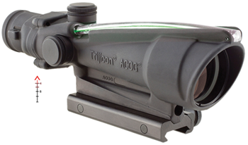 77745 Trijicon 100144 ACOG  Black Hardcoat Anodized 3.5x35mm Illuminated Green Chevron