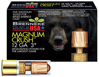 Brenneke Usa 79733 Brenneke SL123CMR Magnum Crush   12 Gauge 3" 1 1/2 oz Slug Shot 5 Bx/ 50 Cs