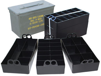Mtm Molded Prod 80240 MTM Case-Gard ACO Ammo Can Organizer Trays Black Polypropylene