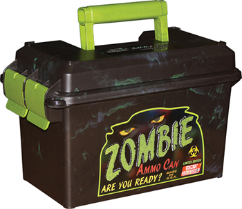 Mtm Molded Prod 80241 MTM Case-Gard AC50Z Ammo Can  50 Cal Rifle Black w/Zombie Green Accents Polyprop