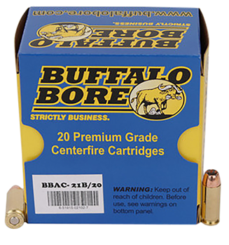 80760 Buffalo Bore Ammunition 21B/20 Handgun 10mm JHP 180 GR 20Box/12Case