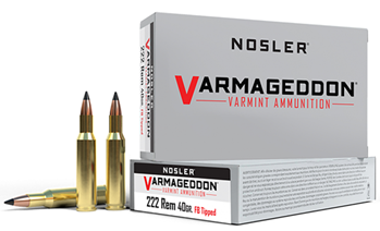 81553 Nosler 65135 Varmageddon  222 Rem 40 gr Flat Base Tipped (FBT) 20 Bx/ 10 Cs