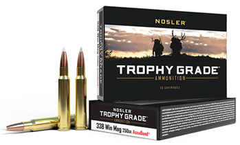 81564 Nosler 60086 Trophy Grade  338 Win Mag 250 gr AccuBond 20 Bx/ 10 Cs