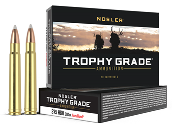 81567 Nosler 60070 Trophy Grade  375 H&H Mag 300 gr AccuBond 20 Bx/ 10 Cs