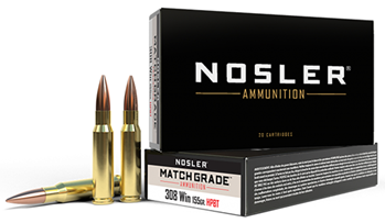 81571 Nosler 60052 Match Grade  308 Win 155 gr Custom Competition 20 Bx/ 10 Cs