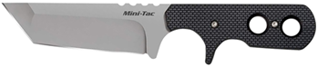81596 Cold Steel 49HTF Tac Mini 3.75" Fixed Plain Tanto Japanese AUS-8A SS Blade/ Blac