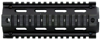 Aim Sports Inc 81610 Aim Sports MT021 M4 Handguard 6" Carbine Style Made of Aluminum with Black Anodi