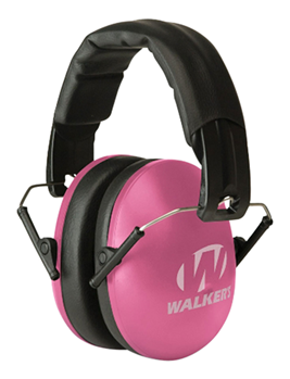 Gsm Outdoors 817 Walker's GWPYWFM2PNK Folding Muff  Polymer 27 dB Over the Head Pink Ear Cups wit