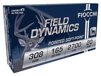Fiocchi Ammunit 82414 Fiocchi 308D Rifle Shooting 308 Winchester/7.62 NATO BTSP 165 GR 20Box/10Case