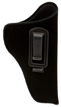 Bulldog Cases 8318 Bulldog DIP-12 Deluxe  Black Synthetic Suede IWB for Compact Autos w/ 2.50-3.75"