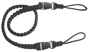 8430 Outdoor Connection PCBS80575 Bino-Strap  0.63" W x 32.50" L Black Paracord