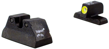 84566 Trijicon 600596 HD Night Sight Set 3-Dot Tritium Green with Yellow Outline Front
