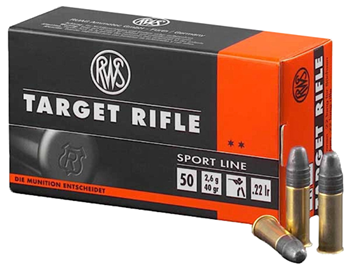 Walther 84754 RWS 2132478 22 LR 22 Long Rifle Lead Round Nose 40 GR 50 Rnds Per Box