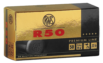Walther 84757 RWS 2134187 Premium Line R 50 22LR C-Class 40 GR 50 Rounds/Box