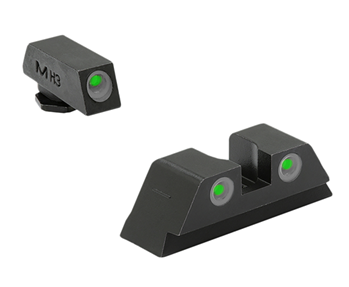 85014 Meprolight 10224 Tru-Dot NS Fixed Glock 17/19/22/23/31-35/37/38 Tritium Grn