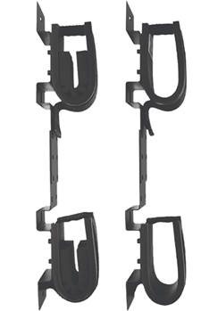 85651 Rugged Gear 10065 Screw Mount Double Hook 2 Rifle/Shotgun Black Steel