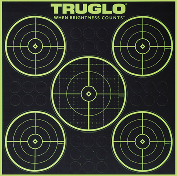 Truglo 85825 TruGlo TG11A6 Tru-See  Self-Adhesive Heavy Paper Universal Black/Green 5-Bullsey
