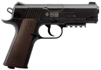 85954 Crosman 40001 1911 Air Pistol CO2 177 BB 20rd Black Frame Checkered Black Polyme