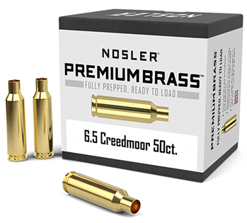 88217 Nosler 44824 Unprimed Cases  6.5 Creedmoor Rifle Brass 50 Per Box