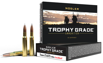 88228 Nosler 47118 Trophy Grade  7x57mm Mauser 140 gr AccuBond 20 Bx/ 10 Cs