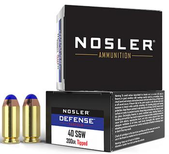 88264 Nosler 39515 Defense  40 S&W 200 gr Bonded Tipped 20 Bx/ 10 Cs