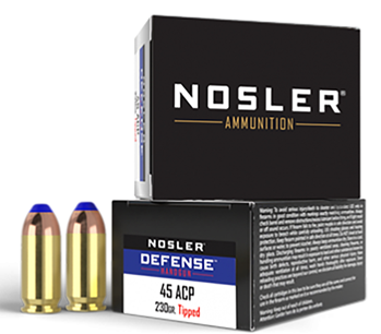 88266 Nosler 39873 Defense  45 ACP 230 gr Bonded Tipped 20 Bx/ 10 Cs