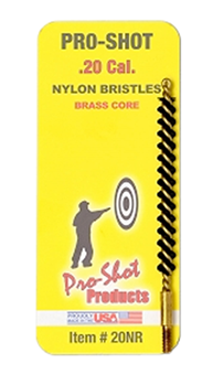 Pro-shot Produc 8967 Pro-Shot 20NR Bore Brush  20 Cal Rifle Firearm 5-40" Thread Brass 2" Long Nylon