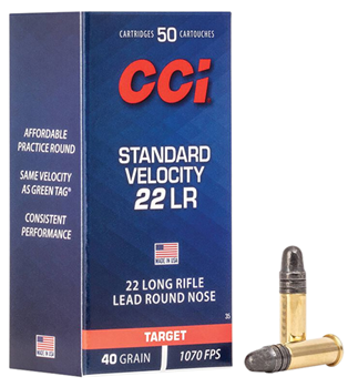 Cci/speer 89892 CCI 0035 Standard Velocity 22 LR Lead Round Nose 40 GR 50Bx/100Cs