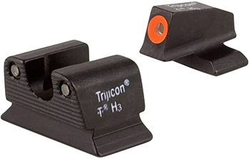 90069 Trijicon 600624 HD Night Sight Set 3-Dot Tritium Green with Orange Outline Front