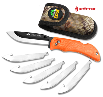 Outdoor Edge Cu 90158 Outdoor Edge RB20C RazorLite  3.50" Folding Plain Black Oxide 420J2 SS Blade TPR