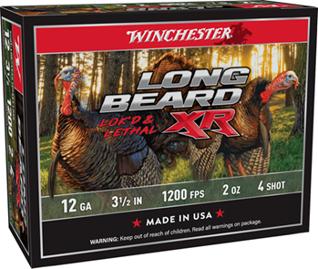 Winchester Ammu 90323 Winchester Ammo STLB12L4 Long Beard XR Shot-Lok Turkey 12 Gauge 3.5" 2 oz 4 Shot