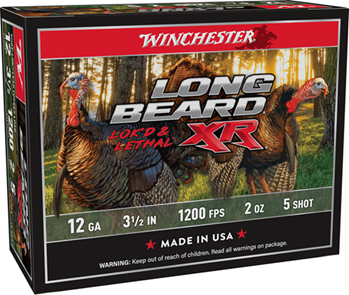 Winchester Ammu 90324 Winchester Ammo STLB12L5 Long Beard XR Shot-Lok Turkey 12 Gauge 3.5" 2 oz 5 Shot