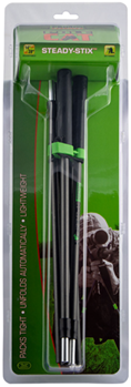 9034 Primos 65488 Steady-Stix  Shooting Stick Black 15-40" Metal