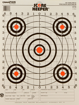 Champion Traps 9053 Champion Targets 45726 Scorekeeper Rifle Sight-In 12 Pack