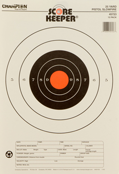 Champion Traps 9056 Champion Targets 45723 Score Keeper 25 Yd Pistol Slowfire 12 Pack