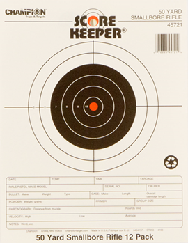 Champion Traps 9060 Champion Targets 45721 Score Keeper  Bullseye Paper 50 yds Small Bore Rifle 8.50