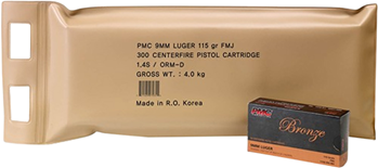 Pmc 90941 PMC 9ABP Bronze Battle Pack 9mm Luger 115 gr Full Metal Jacket (FMJ) 300 Bx/ 3 C