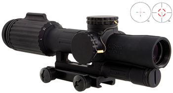 90992 Trijicon 1600000 VCOG  Black Hardcoat Anodized 1-6x 24mm LED Illuminated Red Seg