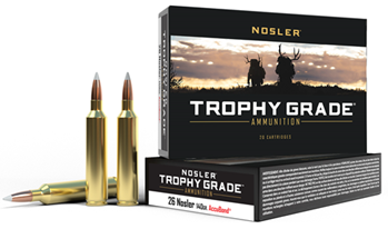 91127 Nosler 60014 Trophy Grade 26 Nosler AccuBond 140 GR 20Box/10Case