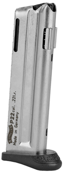 91628 Walther 512604 P22 22 Long Rifle 10rd Finger Rest Stainless