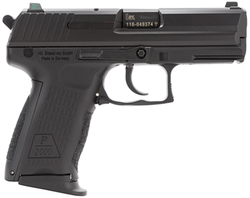 Heckler & Koch  HK 709203LEA5 P2000 V3 9mm Luger 3.66" 13+1 Black Black Interchangeable Backstra