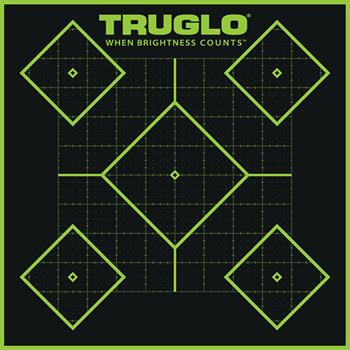 Truglo 92265 TruGlo TG14A6 Tru-See  Self-Adhesive Heavy Paper Black/Green 5-Diamond Includes