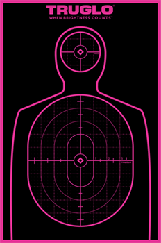 92266 Truglo TG13P6 Tru-See  Self-Adhesive Paper Silhouette Black/Pink 6 Per Pkg
