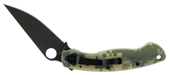92269 Spyderco C36GPCMOBK Military  4" Folding Modified Clip Point Plain Black DLC CPM