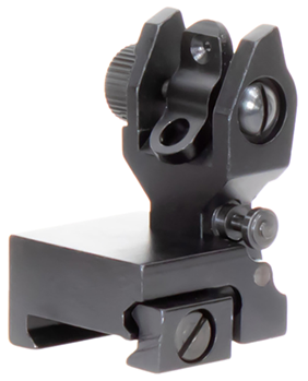 Aim Sports Inc 92281 Aim Sports MT201 Flip Up Rear Sight  Low Profile Black Anodized for AR-15, M4