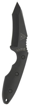 Kabar 92428 Ka-Bar 2486 TDI Hell Fire 3.56" Fixed Recurve Tanto Plain 1095 Cro-Van Blade Bla