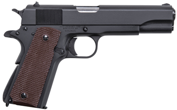 Kahr Arms  Thompson 1911BKO 1911 Matte Black Single 45 ACP 5.0" 7+1 Brown Checkered Grp Blk